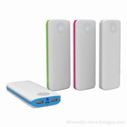 Power Banks with 15,600mAh Capacity, 5/1A, 5V/2A Output Voltage